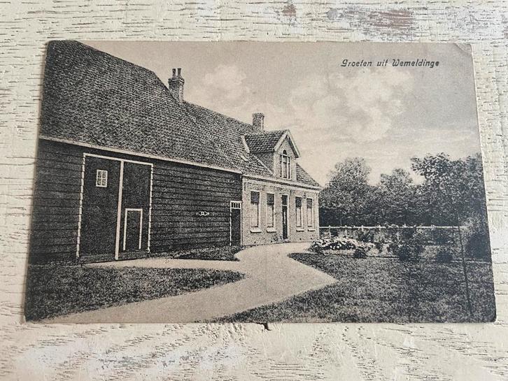 Oude ansichtkaart Groeten uit Wemeldinge, Verzamelen, Ansichtkaarten | Nederland, Ongelopen, Zeeland, Voor 1920, Ophalen of Verzenden