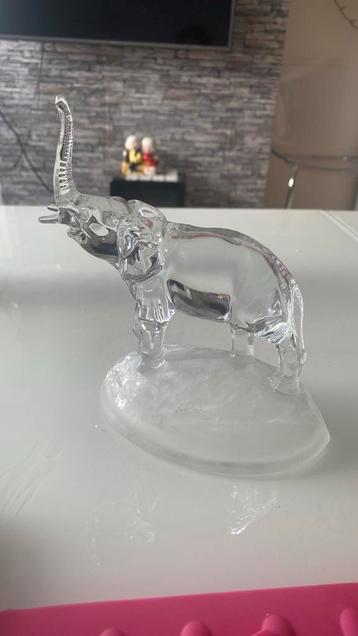 Glazen Olifant & Vis - Kristal Decoratie Figuren Set beschikbaar voor biedingen