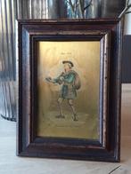 Te koop: oude ets/kopergravure in houten lijst, Ophalen