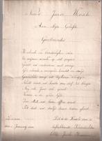 Kalligrafie. Nieuw Jaars Wensch Eelktje Boersema Doezum1838, Antiek en Kunst, Ophalen of Verzenden