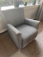 Stoel fauteuil stof grijs blauw, Huis en Inrichting, Fauteuils, Ophalen, Gebruikt, Minder dan 75 cm, Stof