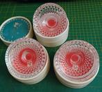 Leerdam glazen Corona  kaarsen standaards 2 st en 1 asbakje, Huis en Inrichting, Woonaccessoires | Kandelaars en Kaarsen, Overige materialen