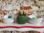 Brocante/ vintage Frans avocado fruitlepelset/ allegonda, Antiek en Kunst, Curiosa en Brocante, Ophalen of Verzenden