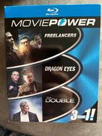 Moviepower Box: Freelancers, Dragon Eyes, The Double Blu-ray, Ophalen of Verzenden, Gebruikt, Actie, Boxset