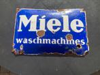 MIELE waschmachines emaille reclamebord, Ophalen, Gebruikt, Reclamebord