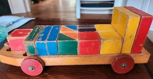 Blokkenwagen Wagen Nooitgedacht uit IJlst jaren 40 - 50, Antiek en Kunst, Antiek | Speelgoed, Ophalen of Verzenden