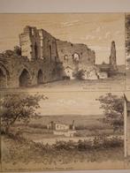 litho ruine poort Valkenburg, linde bij Sibbe, Emrik Binger, Antiek en Kunst, Verzenden