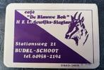 sticker van cafe " De Blauwe Bok " uit Budel-Schoot., Verzenden, Zo goed als nieuw