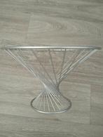 RVS Vintage Fruitschaal / Decoratieschaal op voet, Huis en Inrichting, Woonaccessoires | Schalen en Manden, Ophalen of Verzenden