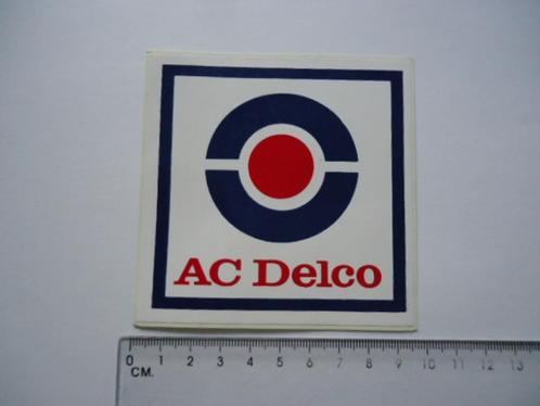 sticker AC DELCO oud logo retro auto garage, Verzamelen, Stickers, Zo goed als nieuw, Overige typen, Verzenden