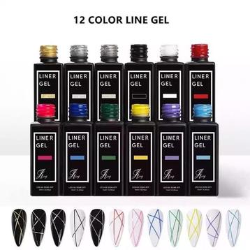 Nail Art 12 Kleuren Liner Schilderen 15ml. Nagels/Nailart. beschikbaar voor biedingen