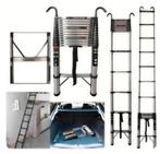 Telescopische RVS ladder 5 meter EN-131 Nieuw in Doos, Doe-het-zelf en Verbouw, Ophalen of Verzenden, Nieuw