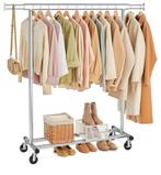 Kledingrek Zilver 90KG, Ophalen, Met wielen, Nieuw