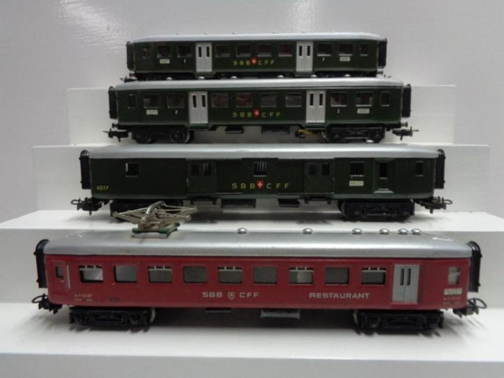 Marklin 4x SBB - CFF rijtuigen (H0), Hobby en Vrije tijd, Modeltreinen | H0, Gebruikt, Wagon, Wisselstroom, Märklin, Ophalen of Verzenden