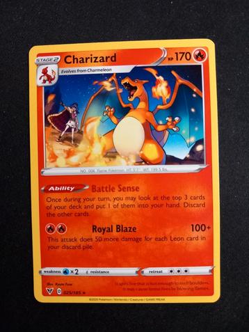 Pokemon Charizard 025/185 Vivid Voltage Rare Excellent beschikbaar voor biedingen