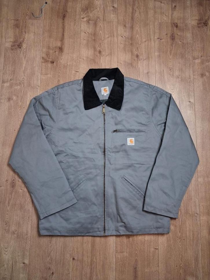 Grijze Carhartt WIP Jas – Heren Maat L, Kleding | Heren, Jassen | Winter, Zo goed als nieuw, Maat 52/54 (L), Grijs, Ophalen of Verzenden