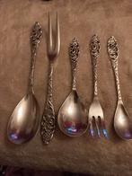 Antieke Sola  vleesvork, jamlepel, thee & suikerlepel, Ophalen of Verzenden