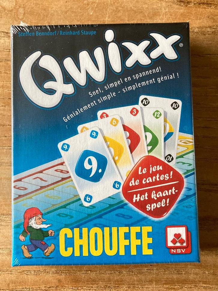 Qwixx Chouffe (2-5 spelers, 8+jaar) kaartspel nieuw, Hobby en Vrije tijd, Gezelschapsspellen | Kaartspellen, Nieuw, Een of twee spelers