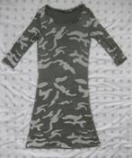 Transfer groene jurk, camouflageprint, lange mouw S, Ophalen of Verzenden, Zo goed als nieuw, Maat 36 (S), Transfer