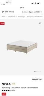 nieuwe boxspring 180x200, Huis en Inrichting, Ophalen, Beige, Tweepersoons, Zo goed als nieuw