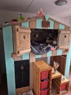 Houten Hoogslaper - Steigerhout, 85 tot 100 cm, Gebruikt, Ophalen of Verzenden, Hoogslaper of Stapelbed