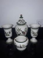 Italiaans 4delig sierstel met vogeltjes Rothschilddecor, Verzenden