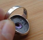 zilveren ring met amethist en markasiet [256], Sieraden, Tassen en Uiterlijk, Ringen, 18 tot 19, Zo goed als nieuw, Dame, Zilver