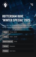 ROTTERDAM RAVE winter special tickets 2025, Tickets en Kaartjes, Evenementen en Festivals, Drie personen of meer