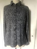 ERFO blouse maat 38 viscose/elastan zwart/wit patroon, Maat 38/40 (M), Overige kleuren, Erfo, Ophalen of Verzenden