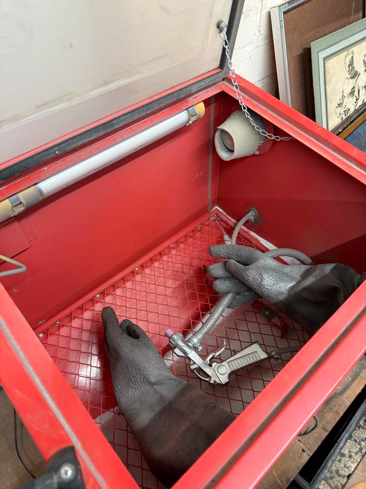 Straalcabine met grit - Zandstralen, Doe-het-zelf en Verbouw, Gereedschap | Overige machines, Gebruikt, Ophalen of Verzenden