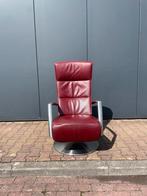 Mooie elektrische rode leren relax fauteuil / relaxstoel, Huis en Inrichting, Fauteuils, Ophalen, Gebruikt, Nvt, Nvt
