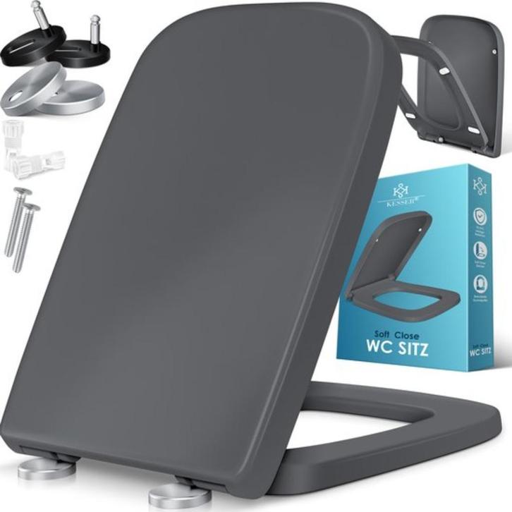Kesser wc bril soft close antraciet, Huis en Inrichting, Badkamer | Badtextiel en Accessoires, Nieuw, Overige typen, Grijs, Ophalen