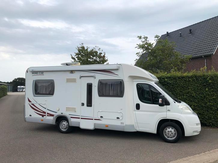 29.000km Homecar P601 160pk Vastbed Sat Airco Orig NL 1e eig, Caravans en Kamperen, Campers, Particulier, tot en met 4, Half-integraal