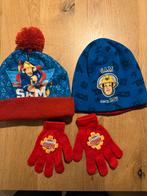 Brandweerman Sam mutsen en handschoenen. Gratis af te halen, Ophalen, Gebruikt, 110 t/m 116, Jongen of Meisje