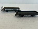 2X Bemo 2263/2257 H0m Lageboordwagen met bordes, Hobby en Vrije tijd, Modeltreinen | H0, Ophalen of Verzenden, Zo goed als nieuw