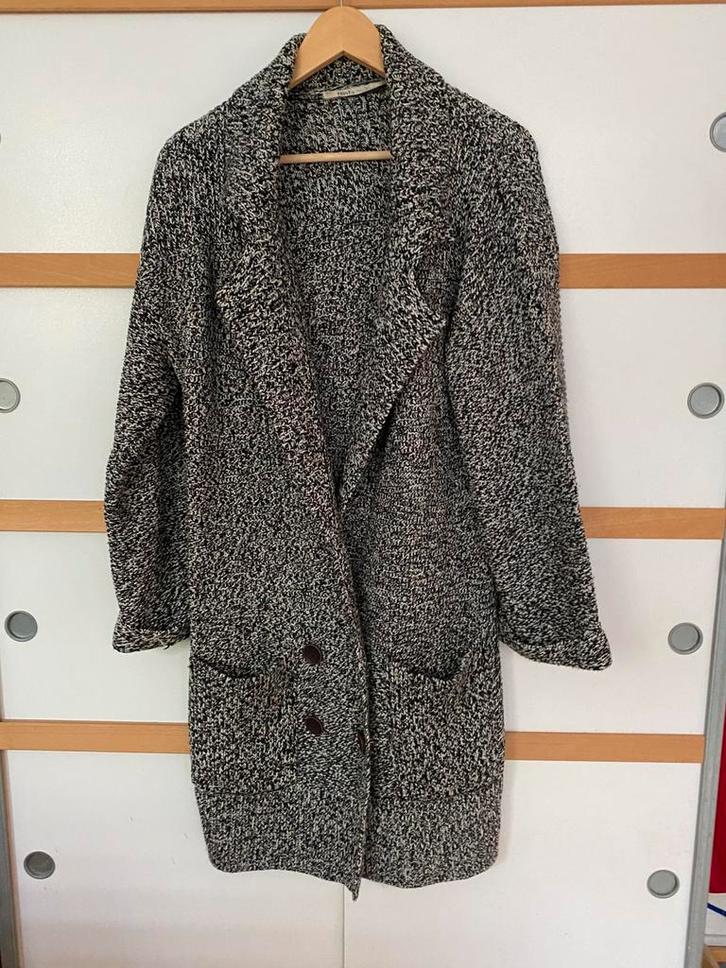 Truly by Part Two - lang wollen gebreid vest gemêleerd M, Kleding | Dames, Truien en Vesten, Zo goed als nieuw, Maat 38/40 (M)