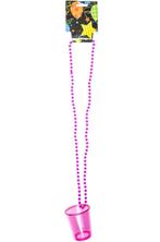 CARNAVAL - shotjes - glas - glazen aan ketting - plastic sho, Verzenden, Nieuw, Feestartikel, Carnaval