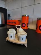 Vintage Tupperware trio zout, peper, mosterd, Huis en Inrichting, Keuken | Tupperware, Ophalen of Verzenden, Zo goed als nieuw
