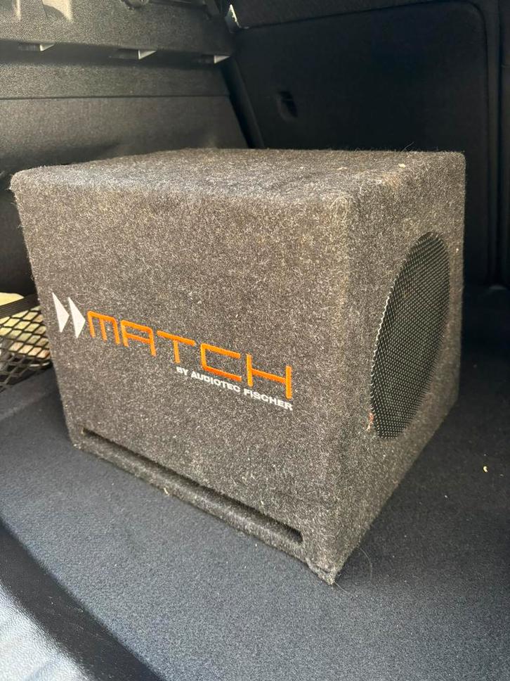 Match subwoofer en versterker, Auto diversen, Autospeakers, Zo goed als nieuw, Ophalen of Verzenden