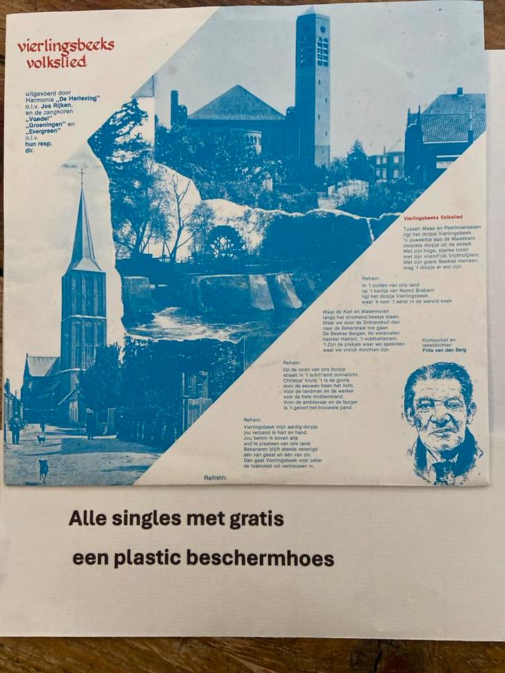 Vierlingsbeeks Volkslied - Single, Cd's en Dvd's, Vinyl Singles, Zo goed als nieuw, Single, Overige genres, 7 inch, Ophalen of Verzenden