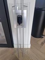 Moderne Glazen Hangende Klok, Ophalen, Zo goed als nieuw, Analoog, Staande klok