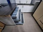 Complete keuken Compleet met APP 120Keukens op voorraad 2713, Hoekkeuken, Ophalen of Verzenden, Zo goed als nieuw, Crème
