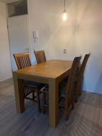 Keuken tafel met 4 stoelen, Ophalen, 100 tot 150 cm, Vierkant, 50 tot 100 cm
