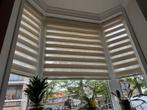 Rolgordijnen set voor erker beige, Gebruikt, 100 tot 150 cm, Beige, Ophalen of Verzenden