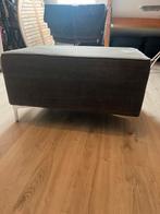 Poef/ footstool grijs gemeleerd., Huis en Inrichting, Banken | Voetenbanken en Poefen, Ophalen, Zo goed als nieuw