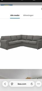 Donkergrijze hoes/kussenhoezen voor ektorp hoekbank IKEA, Huis en Inrichting, Ophalen, Zo goed als nieuw, Vierpersoons of meer