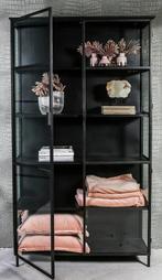 Industriële Vitrinekast Metaal/Glas, Ophalen, 50 tot 100 cm, Zo goed als nieuw, Metaal