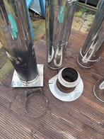 Dubbelwandige, geïsoleerde rookgasafvoer., Doe-het-zelf en Verbouw, Buizen en Afvoer, Ophalen, Gebruikt, Rvs, Minder dan 2 meter