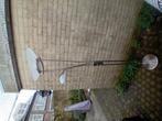 Mooie staande lamp - geborsteld RVS en matglas, Huis en Inrichting, Lampen | Vloerlampen, Ophalen, Gebruikt, Metaal, 150 tot 200 cm