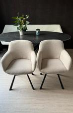 2x WOOOD eetkamerstoel bouclé, Ophalen, Twee, Overige kleuren, Teddy - bouclé
